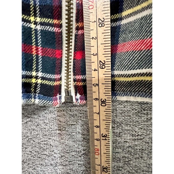 Chaps Shirt Men 1X Plaid Long Sleeve Full Zip Chest Pockets Casual Red White - Picture 7 of 9